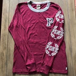 VS PINK Maroon Long Sleeve